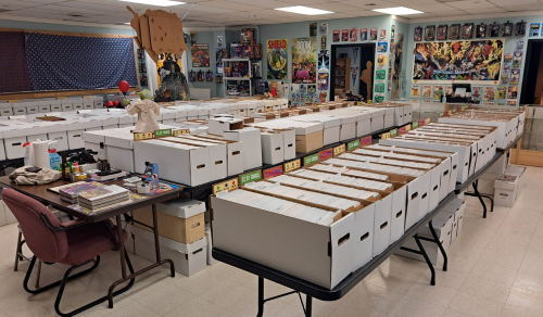 Awesome Comics, Dallas' Premiere Comic Shop with our new Secret Headquarters, 10% off walk-in special on everything in the store, excluding sale items. Subscription subscribers get 20% off all new comics, and 15% off everything else in the store not already on sale.